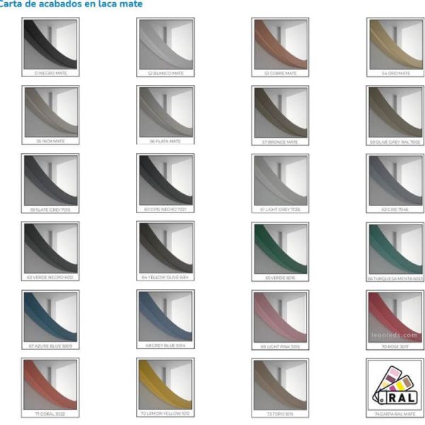 Colores de Espejo con marco con diferentes acabados 50X80Cm Cerdeña Eurobath | LeonLeds