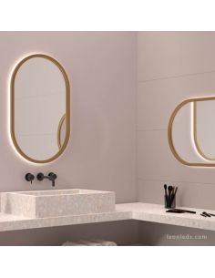 Miroir avec cadre et lumière LED 20W avec différentes finitions 50X80Cm Corcega Eurobath | leonleds