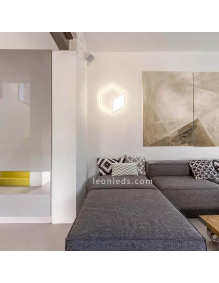 Aplique/plafón LED Kubick blanco regulable grande ambiente