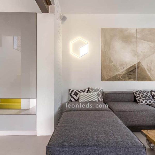 Aplique/plafón LED Kubick blanco regulable grande ambiente