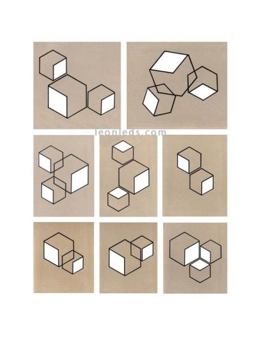 Applique/plafonnier LED KUBICK S,...