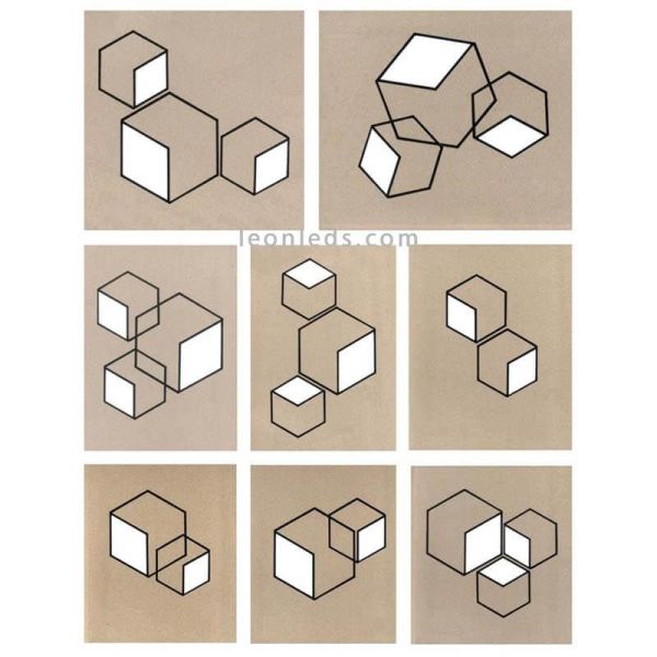 Aplique/plafón LED KUBICK S blanco...