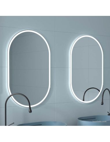 Espejo LED Ovalado Luzón 20W 2.521Lm para Baño IP44 Eurobath | LeonLeds