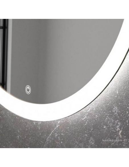 Bouton lumineux LED ovale pour miroir de salle de bain, 20 W, 2 521 lm, IP44, Eurobath | LeonLeds
