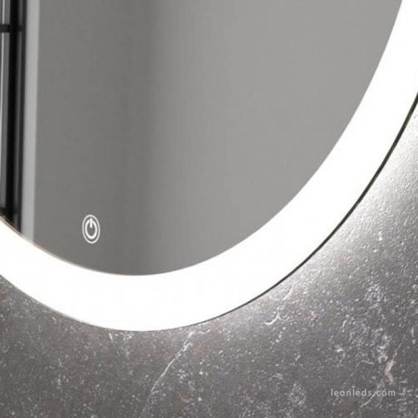 Bouton lumineux LED ovale pour miroir de salle de bain, 20 W, 2 521 lm, IP44, Eurobath | LeonLeds