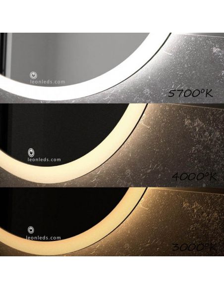 Miroir LED ovale pour salle de bain, 20 W, 2 521 lm, IP44, Eurobath | LeonLeds