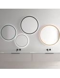 Espejo redondo LED 50Cm con marco 14W 1.810Lm para Baño IP44 Vanatau Eurobath | LeonLeds