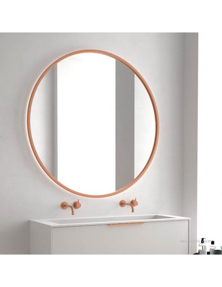 Espejo redondo LED 50Cm con marco 14W 1.810Lm para Baño IP44 Vanatau Eurobath | LeonLeds