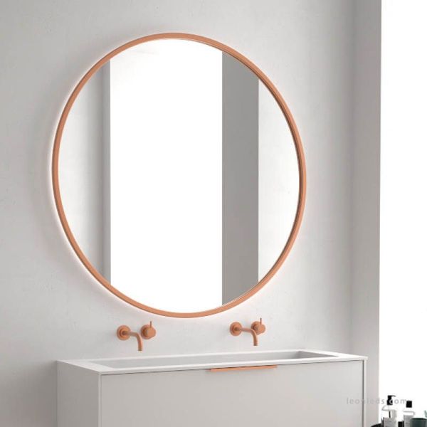 Espejo redondo LED 50Cm con marco 14W 1.810Lm para Baño IP44 Vanatau Eurobath | LeonLeds