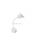 Aplique LED moderno blanco Goa con brazo lector