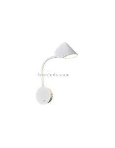 Aplique LED moderno blanco Goa con brazo lector