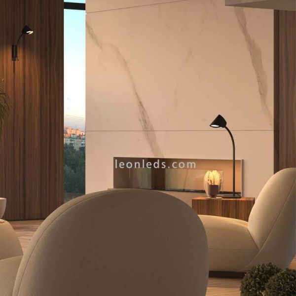 Grande lampe de table LED d'ambiance Capuccina noire