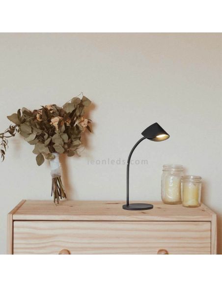 Petite lampe de table LED d'ambiance Capuccina noir