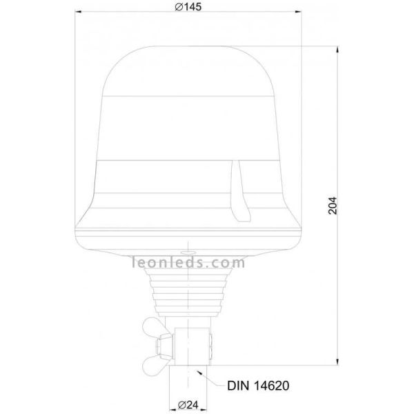 Gyrophare LED Flexible Bleu Double Flash 12-55V Fristom | leonleds