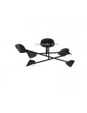 Plafón LED Capuccina negro mediano