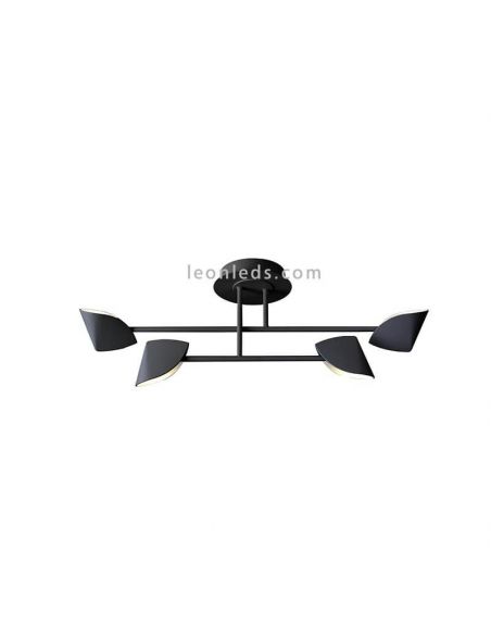 Plafón LED Capuccina negro pequeño