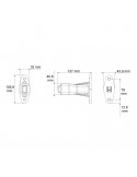 Cuerno Corto LED Con Cable 26558-1 - 3 Funciones- Lucidity | LeonLeds