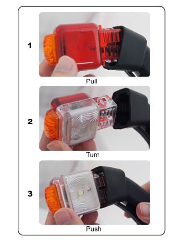 Cuerno Corto LED Con Cable 26558-1 - 3 Funciones- Lucidity | LeonLeds