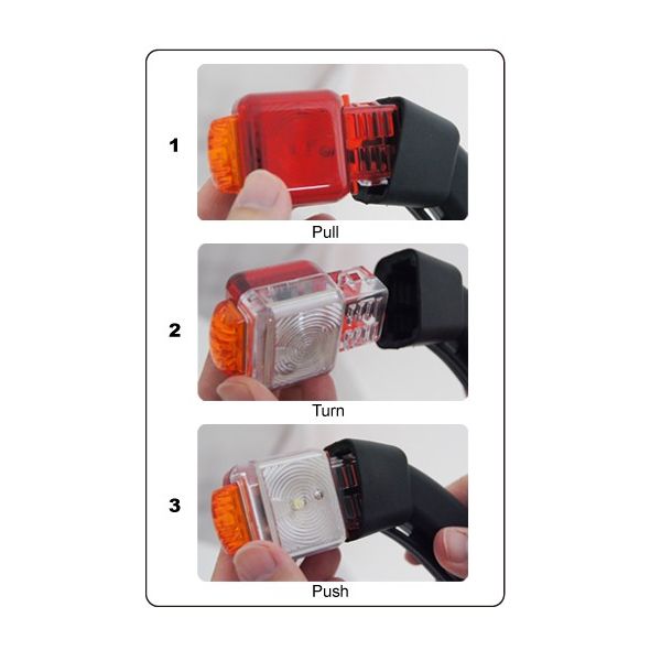 Cuerno Corto LED Con Cable 26558-1 - 3 Funciones- Lucidity | LeonLeds