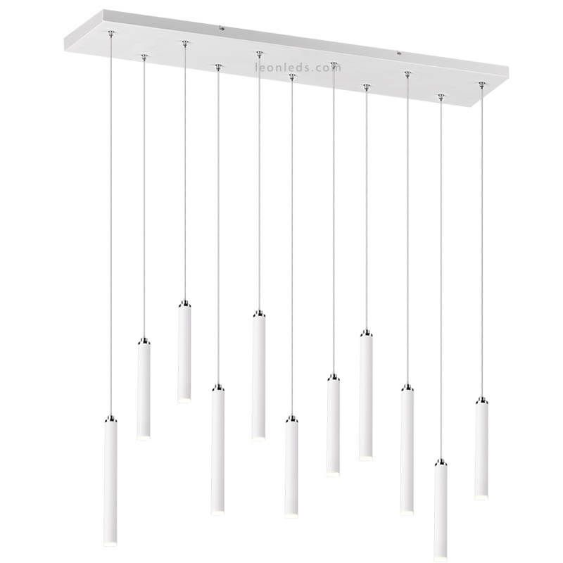 Luminária de teto LED retangular tubular branca