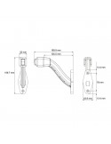 Dimensiones Piloto de anchura Largo LED Con Cable 26558 - 3 Funciones- Lucidity | LeonLeds