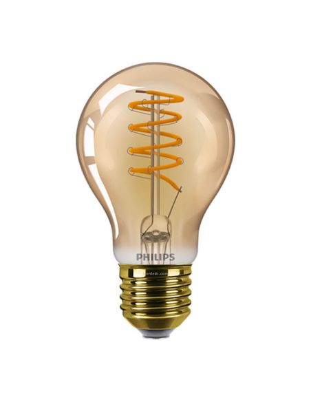 Lâmpada LED Flame Gold Regulável 4W - 25W 1800K Vintage LED Philips | leonleds