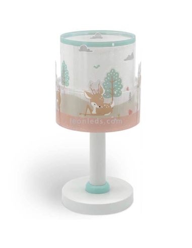 Lámpara de mesa infantil Loving Deer con dibujos de animales