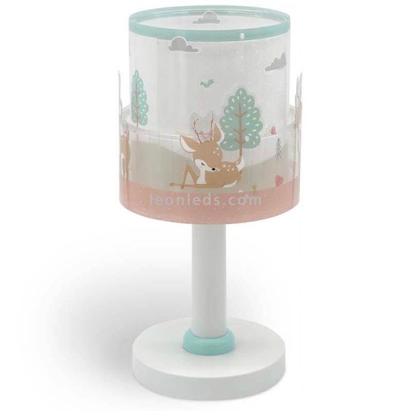 Lampe à poser pour enfant Loving Deer avec des dessins d'animaux