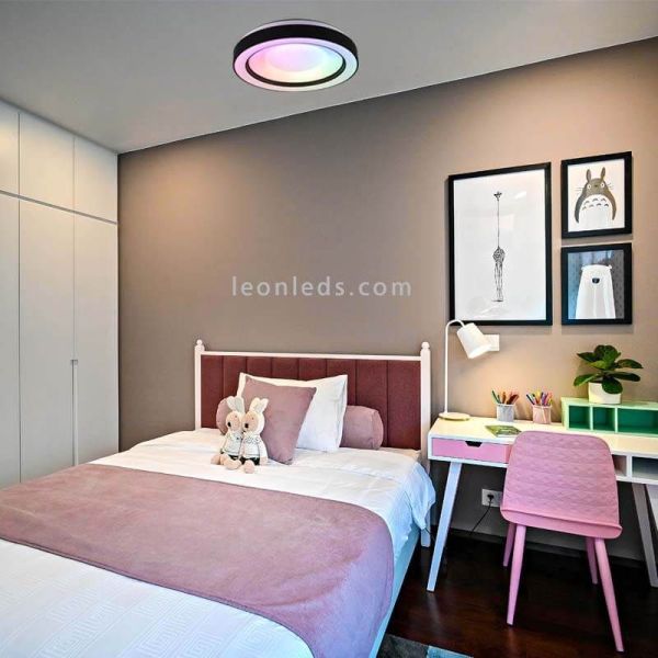 Luz de teto LED multicolorida Arco com controle remoto ambiente