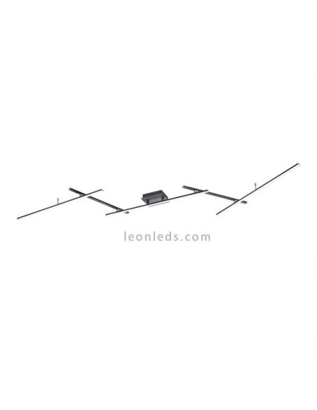 Plafón LED minimalista Arvin RGB articulable negro