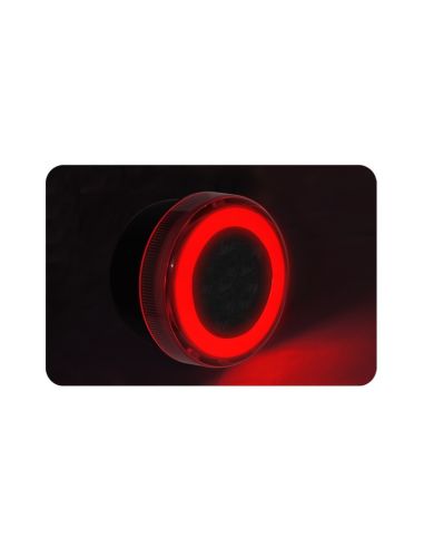 Piloto Trasero LED 3 Funciones Redondo 12/24V 26043-1 Lucidity | LeonLeds