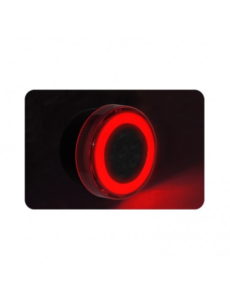 Feu arrière LED rond 3 fonctions 12/24 V 26043-1 Lucidity | LeonLeds