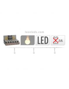 Guirnalda LED interior a pilas con 20 leds redondos de luz cálida 2
