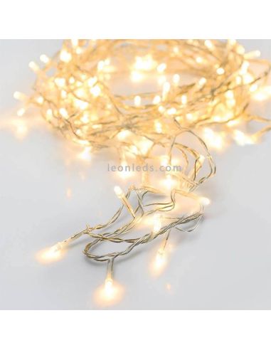 Guirnalda a pilas multifunción 24 leds cable transparente 2m
