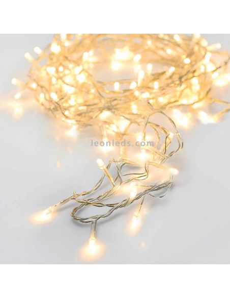 Guirnalda a pilas multifunción 24 leds cable transparente 2m