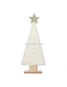 Árbol de Navidad pequeño blanco de madera