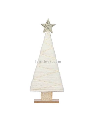 Árbol de Navidad pequeño blanco de madera