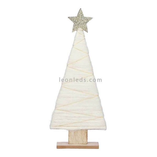 Árbol de Navidad pequeño blanco de madera