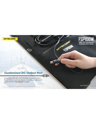 Panneau Solaire 100W Pliable et étanche IPX5 FSP100W | leonleds