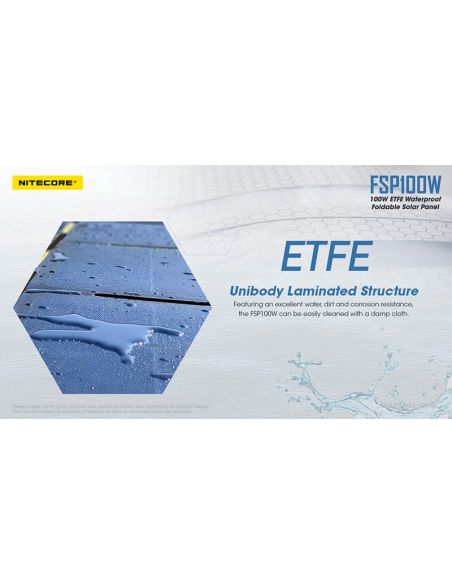 Painel Solar 100W Dobrável e impermeável IPX5 FSP100W | leonleds