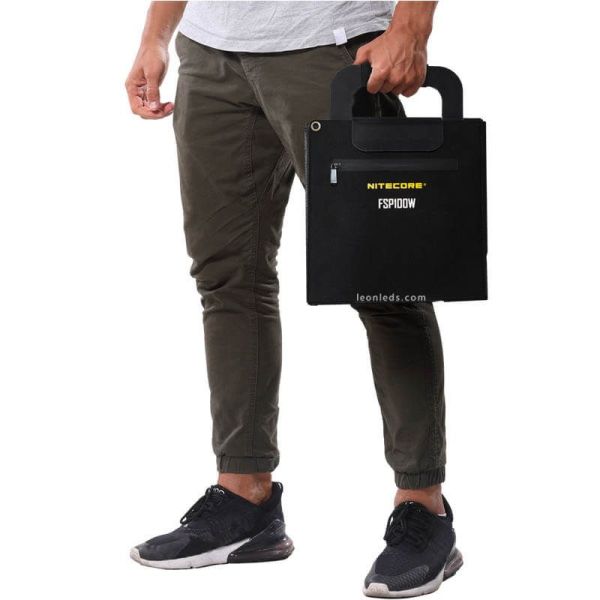 Painel Solar 100W Dobrável e impermeável IPX5 FSP100W | leonleds