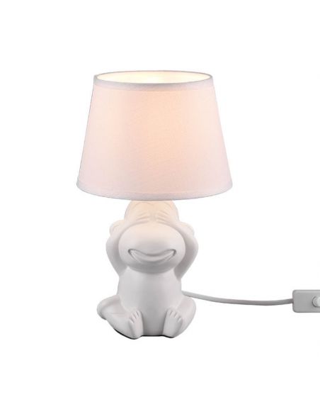 Lámpara de mesa Blanca con forma de Mono serie Abu R50851001 Trio Lighting | LeonLeds