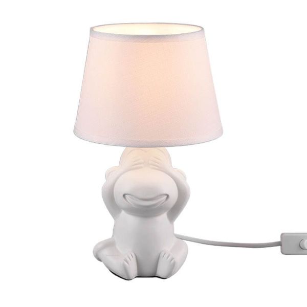 Lámpara de mesa Blanca con forma de Mono serie Abu R50851001 Trio Lighting | LeonLeds
