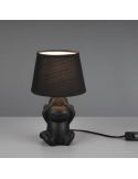 Lámpara de Sobremesa Negra con forma de Mono Abu R50851002 Trio Lighting | LeonLeds