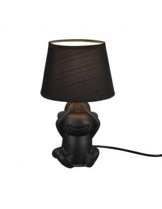 Lámpara de Sobremesa Negra con forma de Mono Abu R50851002 Trio Lighting | LeonLeds