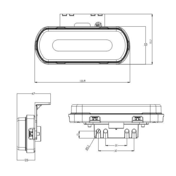 Feu LED avec emblème, éclaire le...