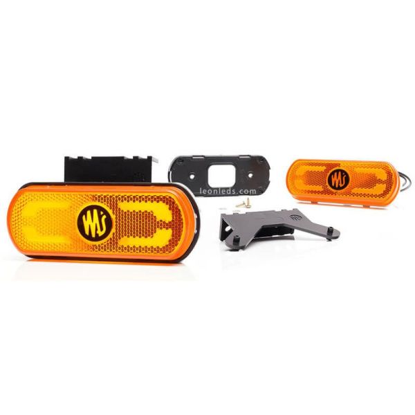 Piloto LED ambar con emblema, ilumina el contorno del vehículo en el suelo 12V-24V Was | LeonLeds