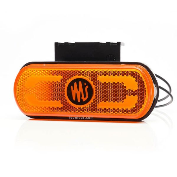 Luz LED âmbar com emblema, ilumina o contorno do veículo no solo 12V-24V Was | leonleds