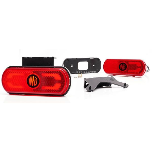 Piloto LED roja con emblema, ilumina el contorno del vehículo en el suelo 12V-24V W240 Was | LeonLeds