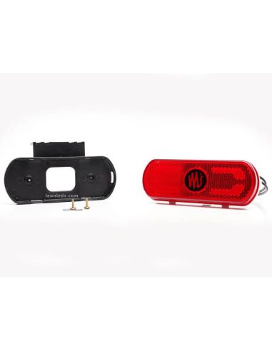 Luz LED vermelha com emblema, ilumina o contorno do veículo no solo 12V-24V W240 Was 1599 | leonleds